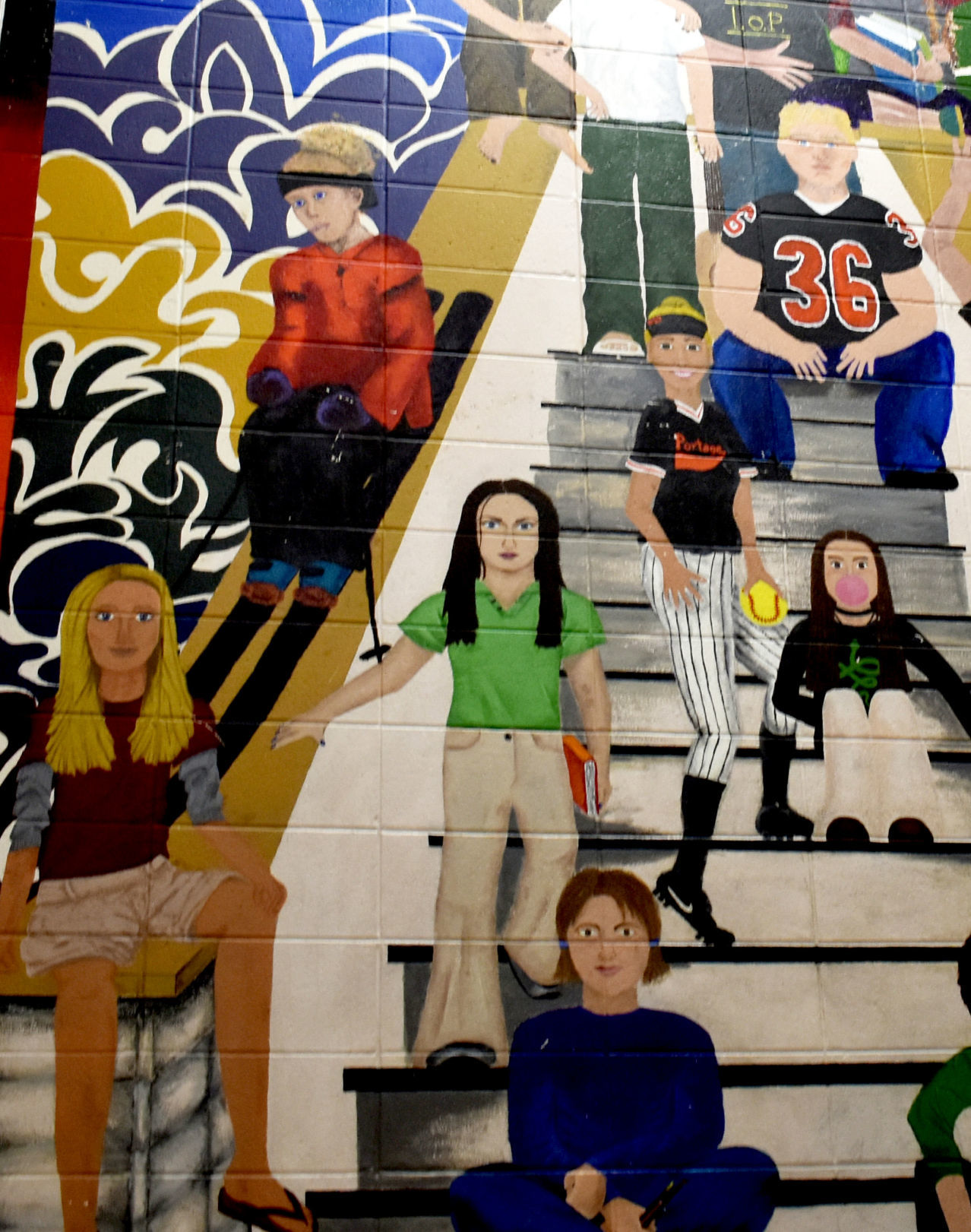 The old mural at the school